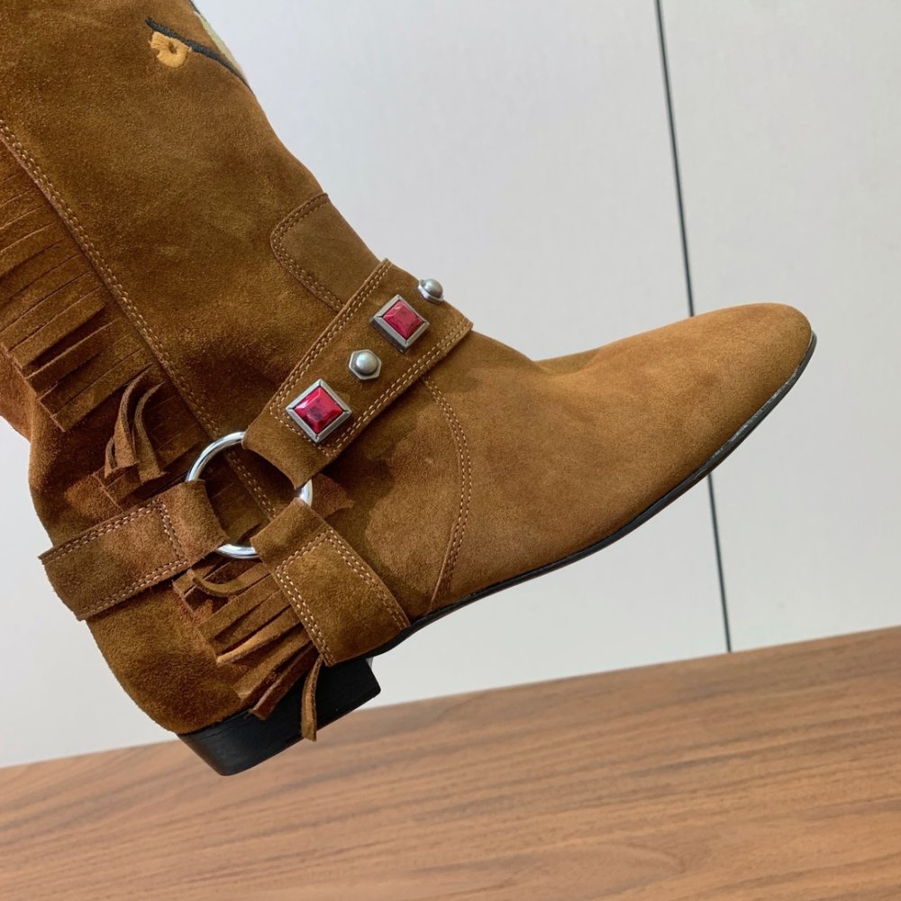 Boots high suede women's фото 5