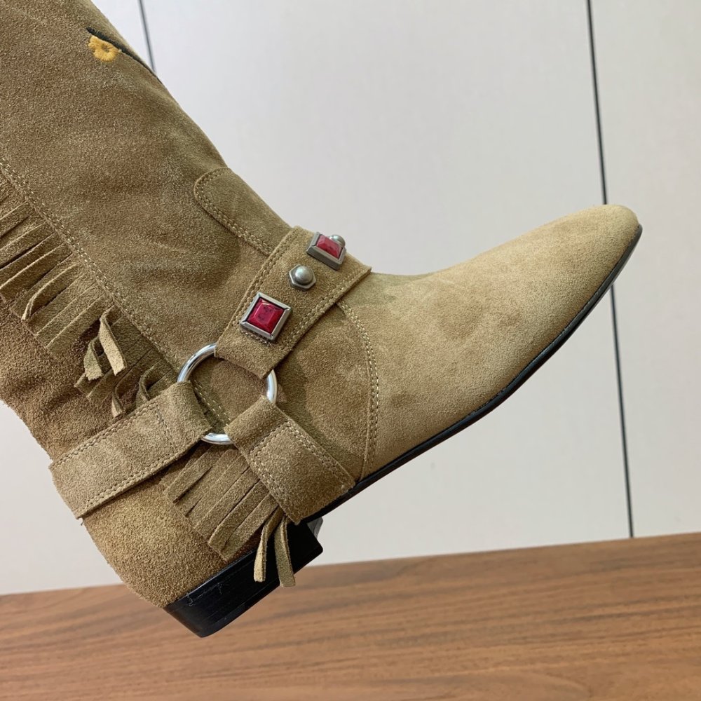 Boots high suede women's фото 5