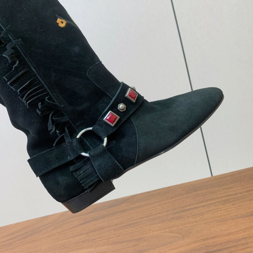 Boots high suede women's фото 5