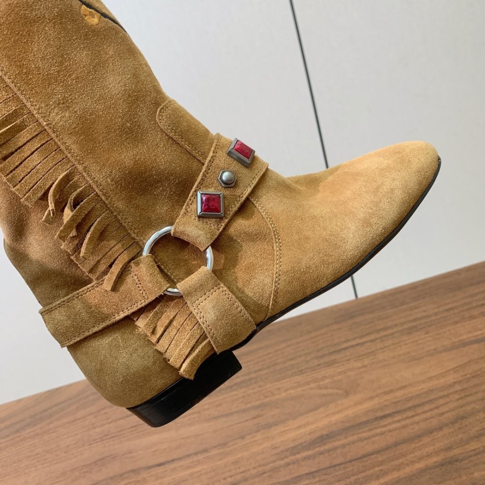 Boots high suede women's фото 5