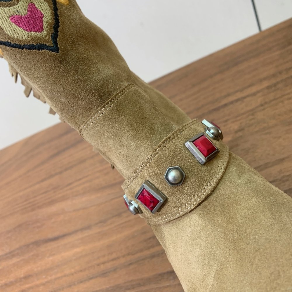 Boots high suede women's фото 8