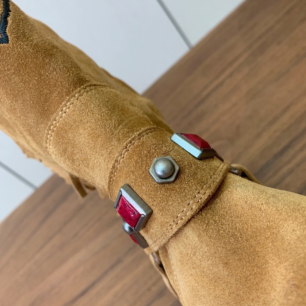 Boots high suede women's фото 8