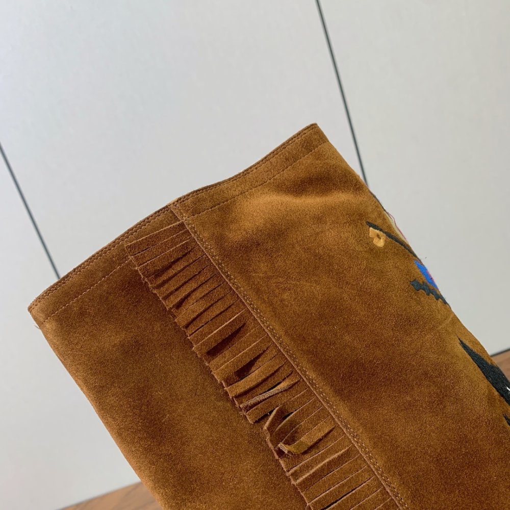 Boots high suede women's фото 9