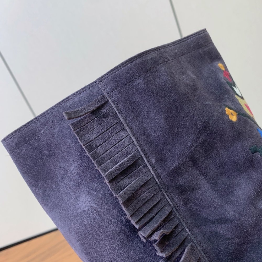 Сапоги высокие замшевые женские фото 9