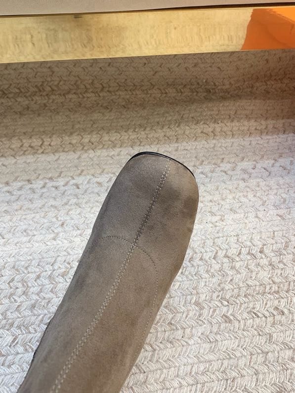 Сапоги замшевые на высоком каблуке фото 6