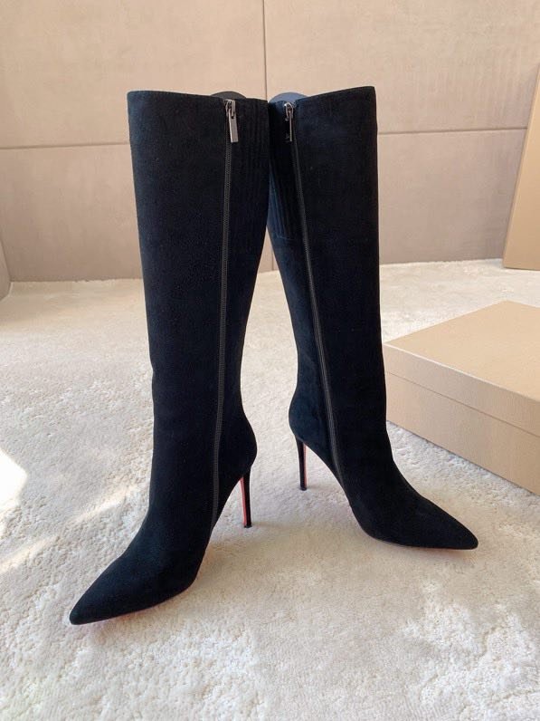 Сапоги замшевые женские на шпильке фото 2