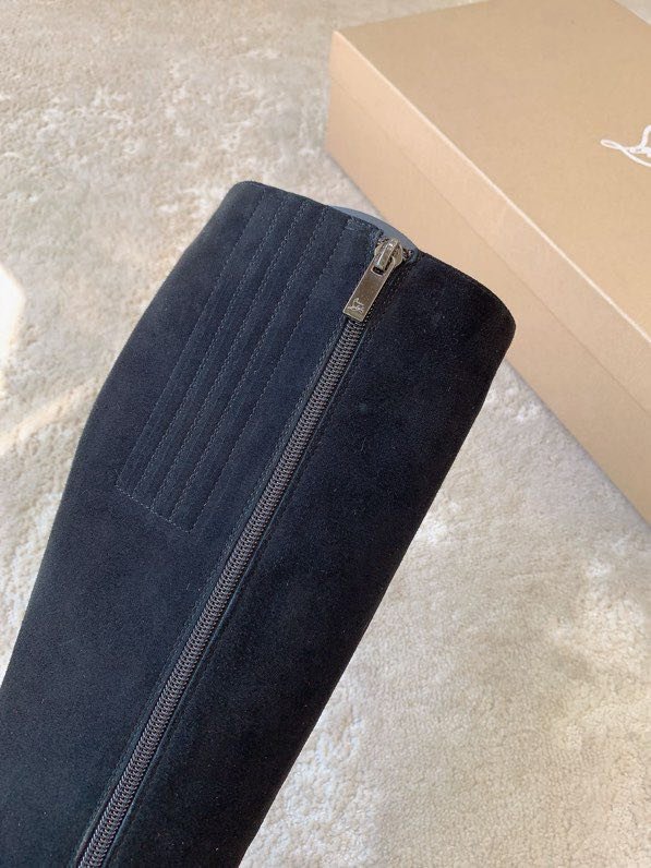 Сапоги замшевые женские на шпильке фото 6