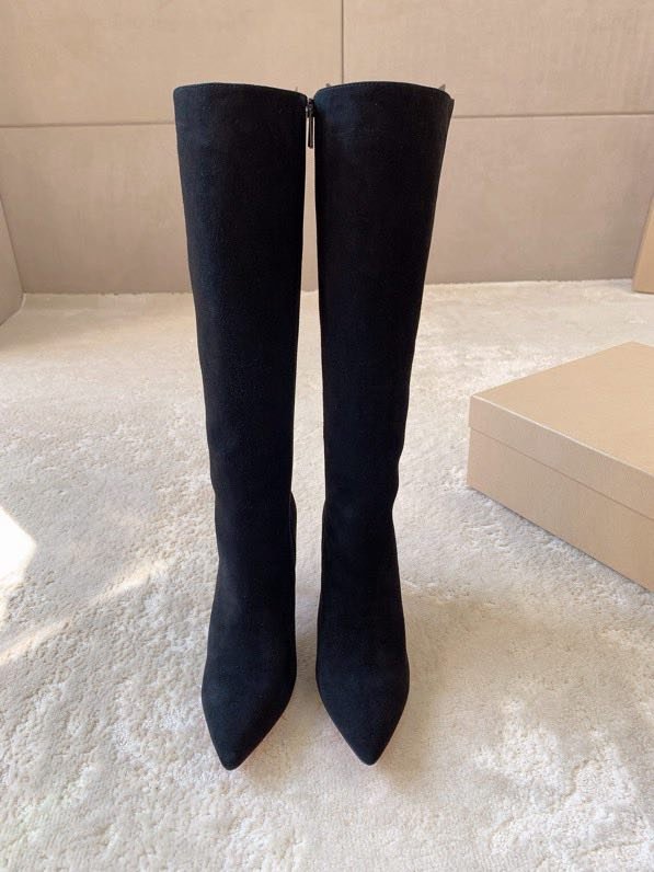 Сапоги замшевые женские на шпильке фото 8