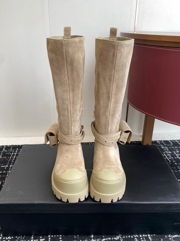 Сапоги замшевые женские с мини сумкой фото 5