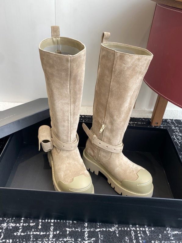 Сапоги замшевые женские с мини сумкой фото 6