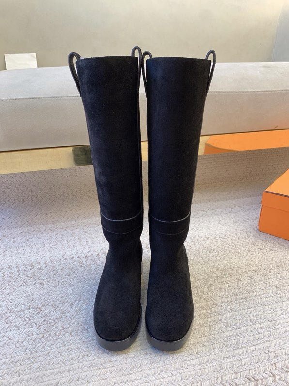 Сапоги замшевые