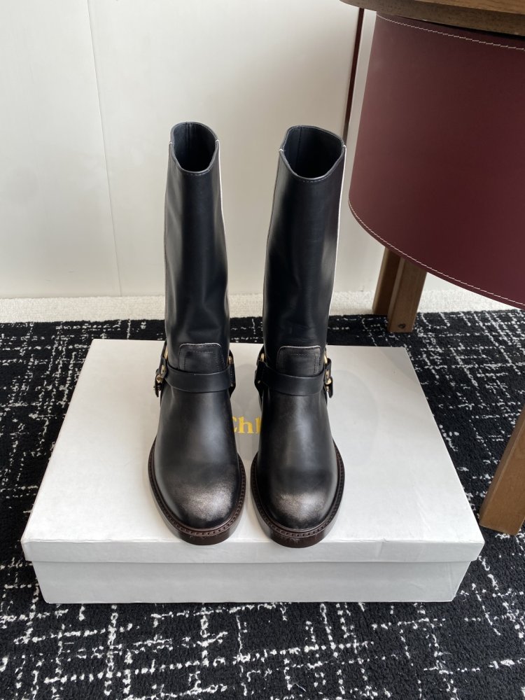 Сапоги женские кожаные