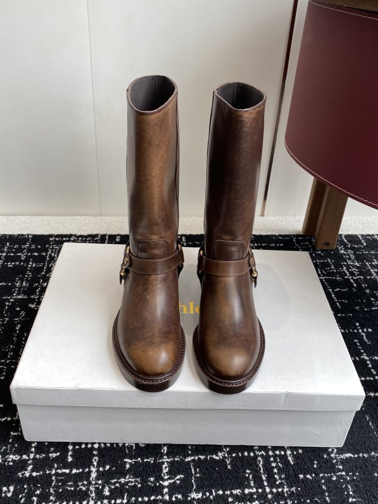 Сапоги женские кожаные