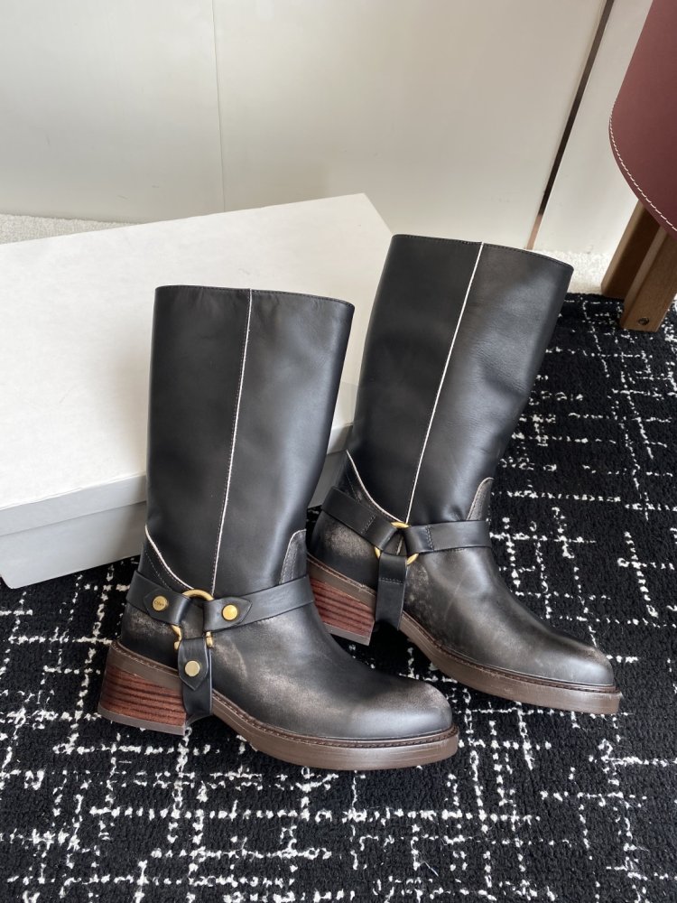 Сапоги женские кожаные фото 4