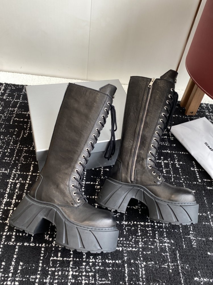 Сапоги женские на толстой подошве фото 5