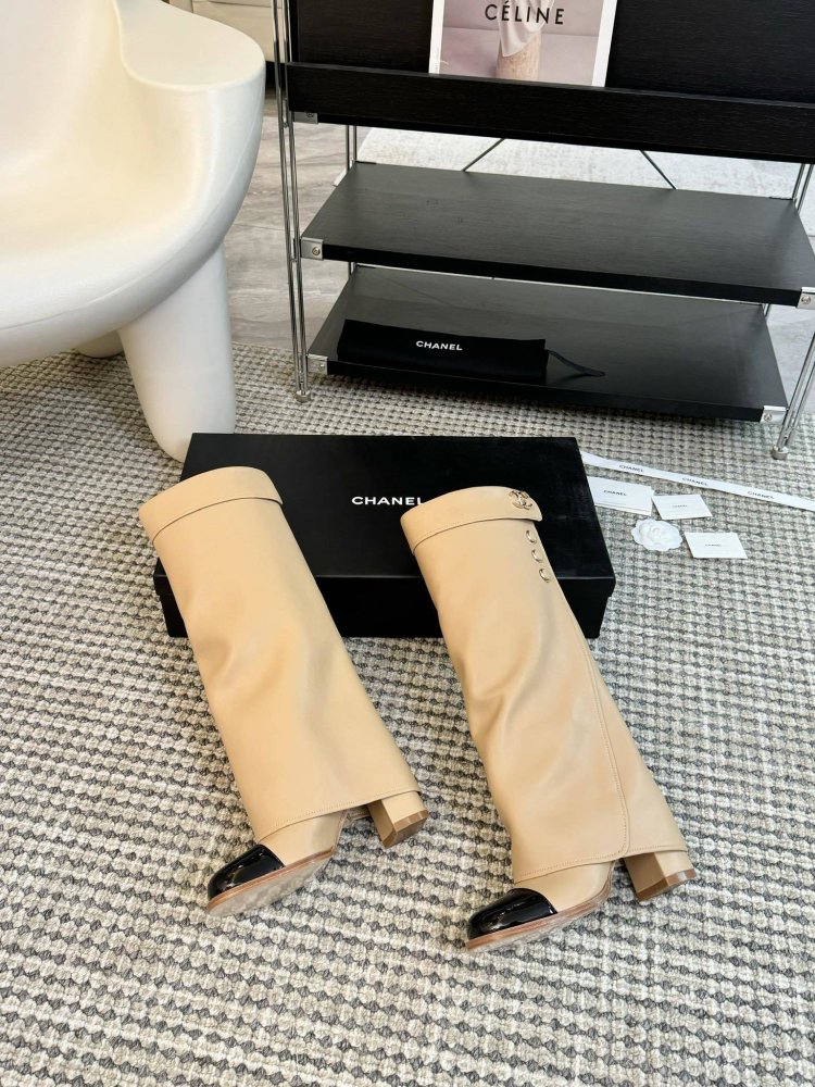 Сапоги женские на высоком каблуке и с круглым носком фото 5