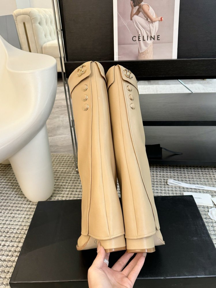 Сапоги женские на высоком каблуке и с круглым носком фото 7