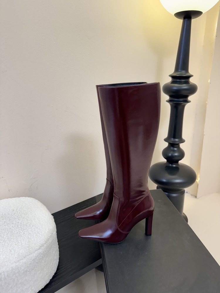 Сапоги женские на высоком каблуке с боковой молнией фото 5