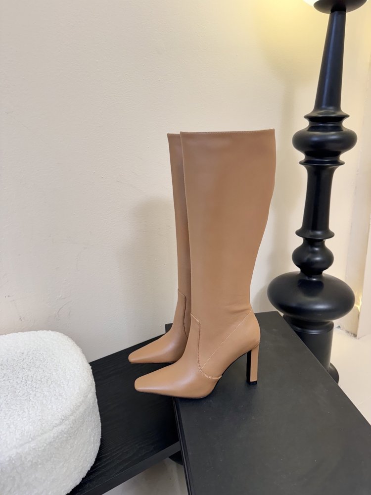 Сапоги женские на высоком каблуке с боковой молнией фото 5