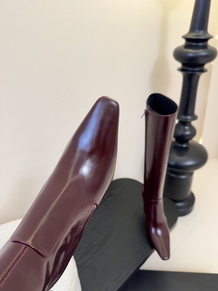 Сапоги женские на высоком каблуке с боковой молнией фото 6