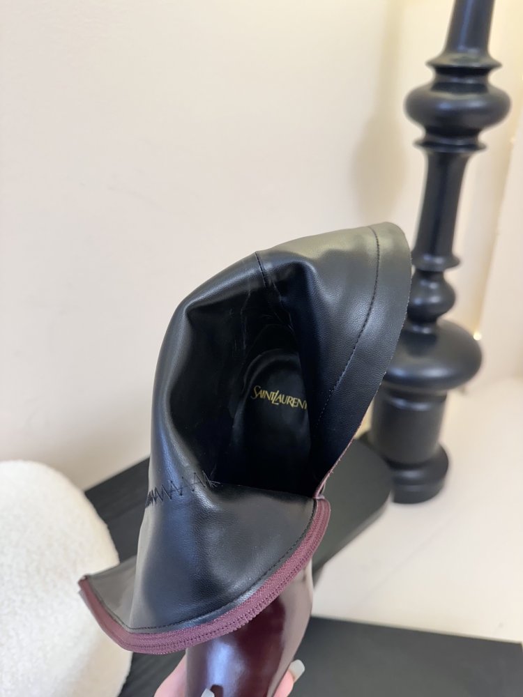 Сапоги женские на высоком каблуке с боковой молнией фото 8