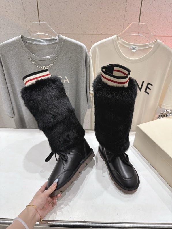 Boots winter from fur a rabbit фото 5