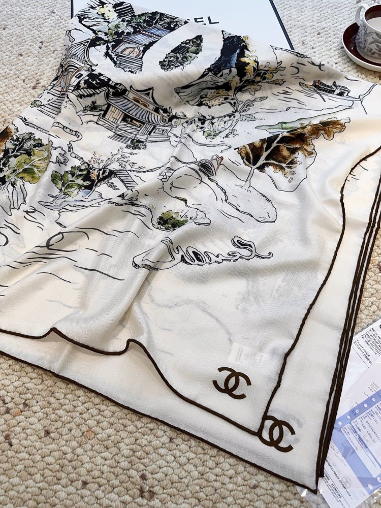 Шаль из кашемира и шелка 140х140 см фото 2