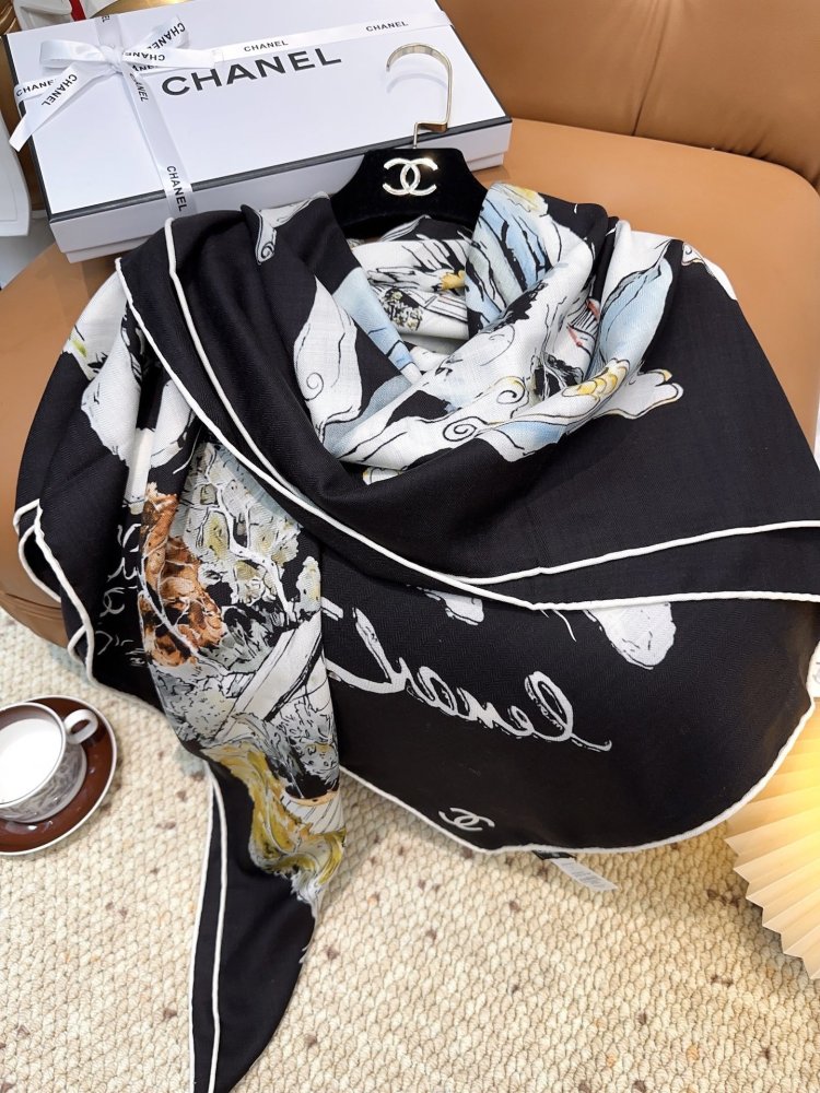 Шаль из кашемира и шелка 140х140 см фото 4