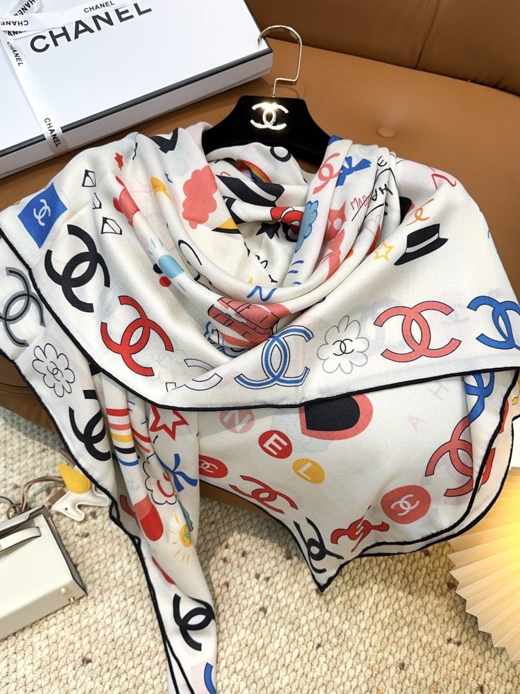 Шаль из кашемира и шелка 140х140 см фото 4