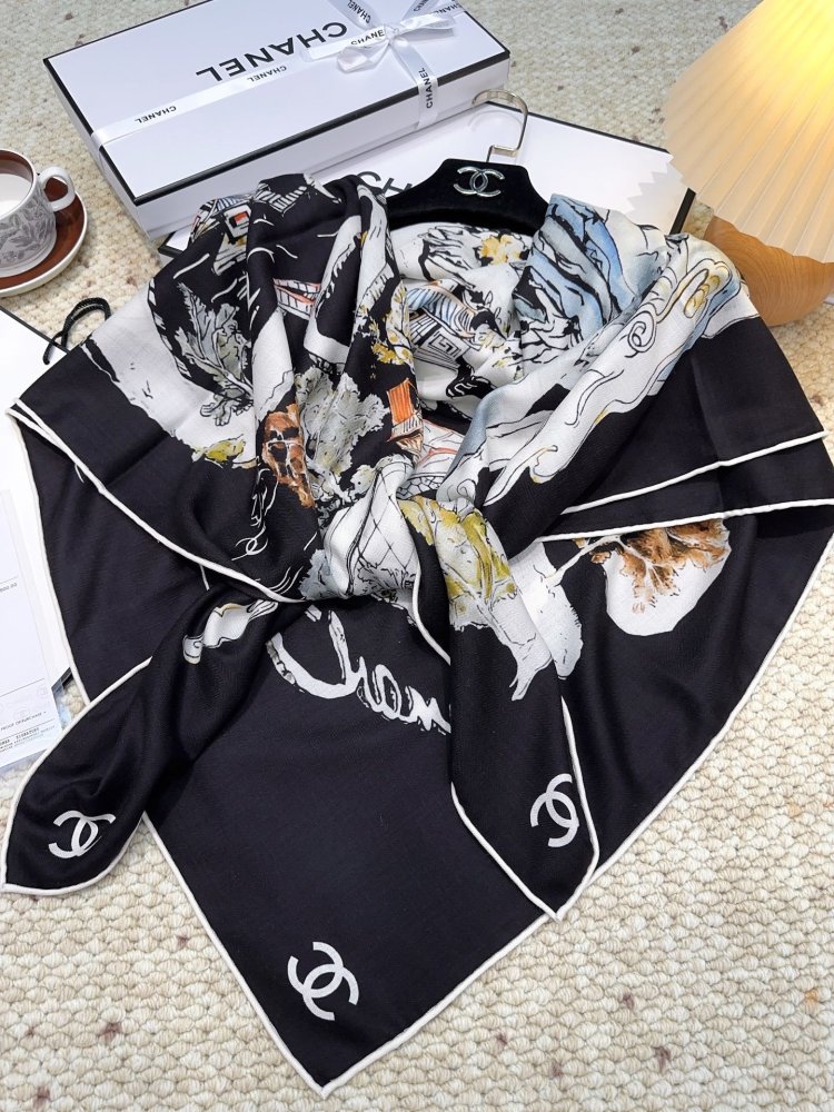 Шаль из кашемира и шелка 140х140 см фото 5