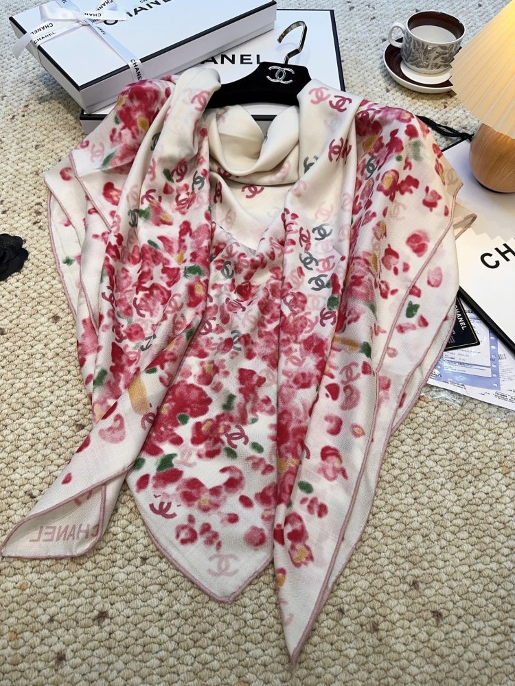 Шаль из кашемира и шелка 140х140 см фото 5