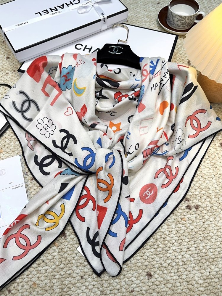 Шаль из кашемира и шелка 140х140 см фото 5