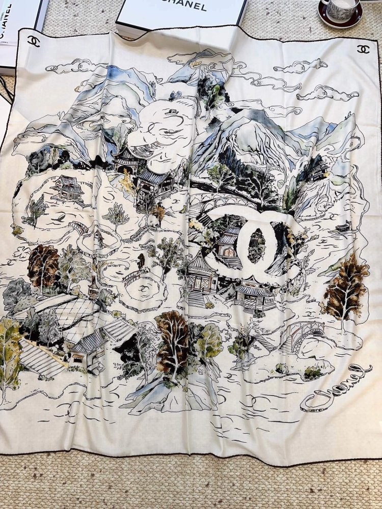 Шаль из кашемира и шелка 140х140 см фото 8