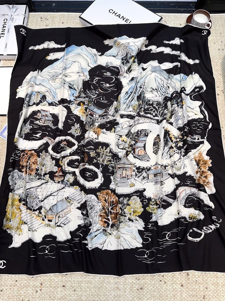 Шаль из кашемира и шелка 140х140 см фото 8