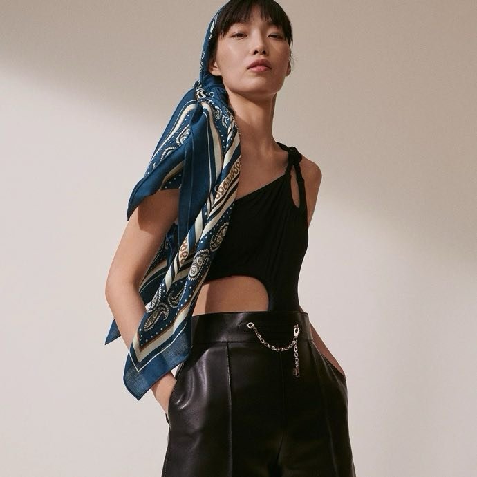 Шаль из шелка и кашемира