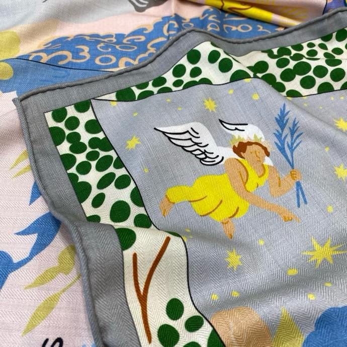 Shawl of silks and cashmere фото 9