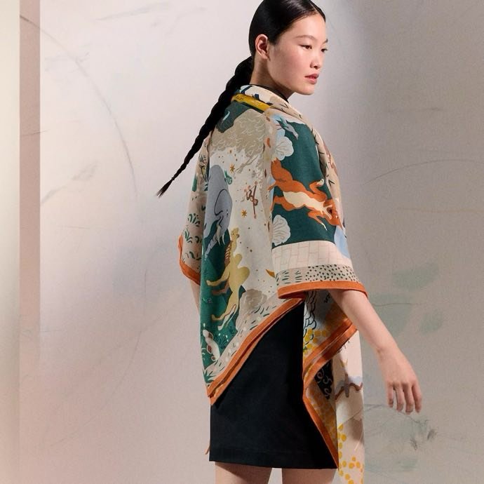 Shawl of silks and cashmere фото 9