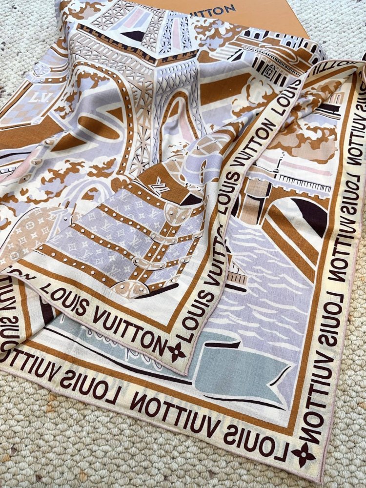 Shawl of silks and wool 135 x 135 cm фото 2