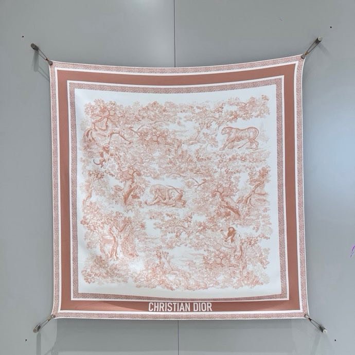 Shawl Jardin D-Etoile 90х90 cm silk