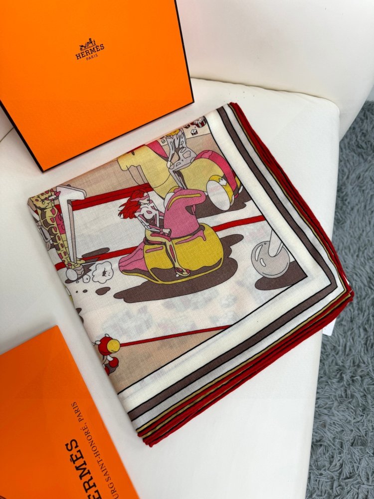 Шарф из шелка и кашемира 135x135 см