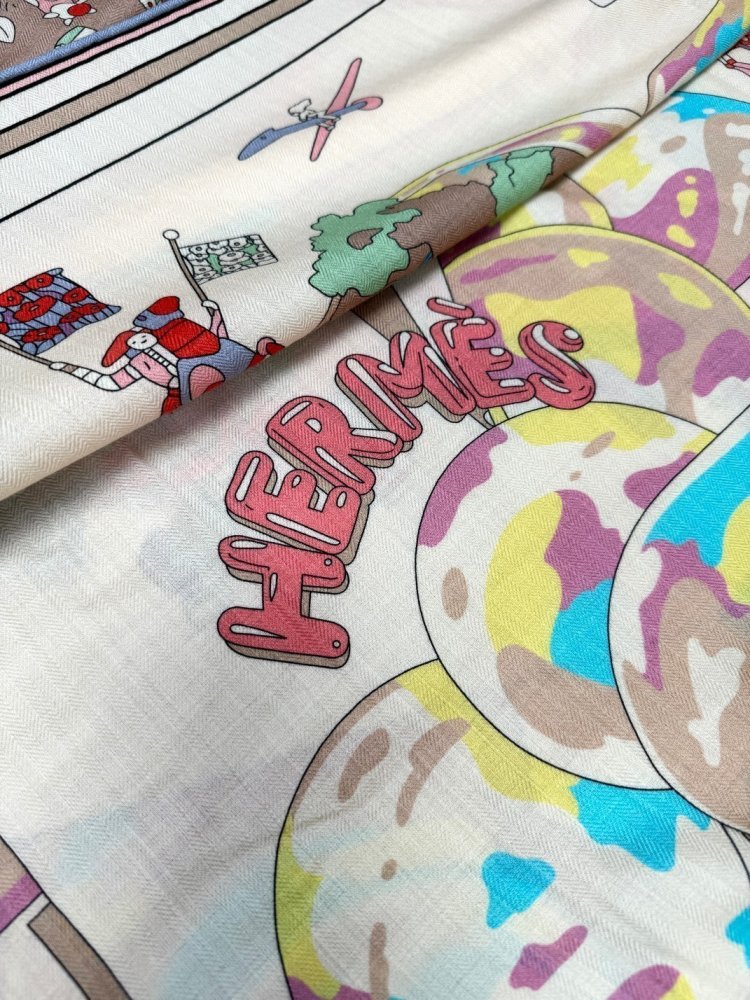 Шарф из шелка и кашемира 135x135 см фото 5