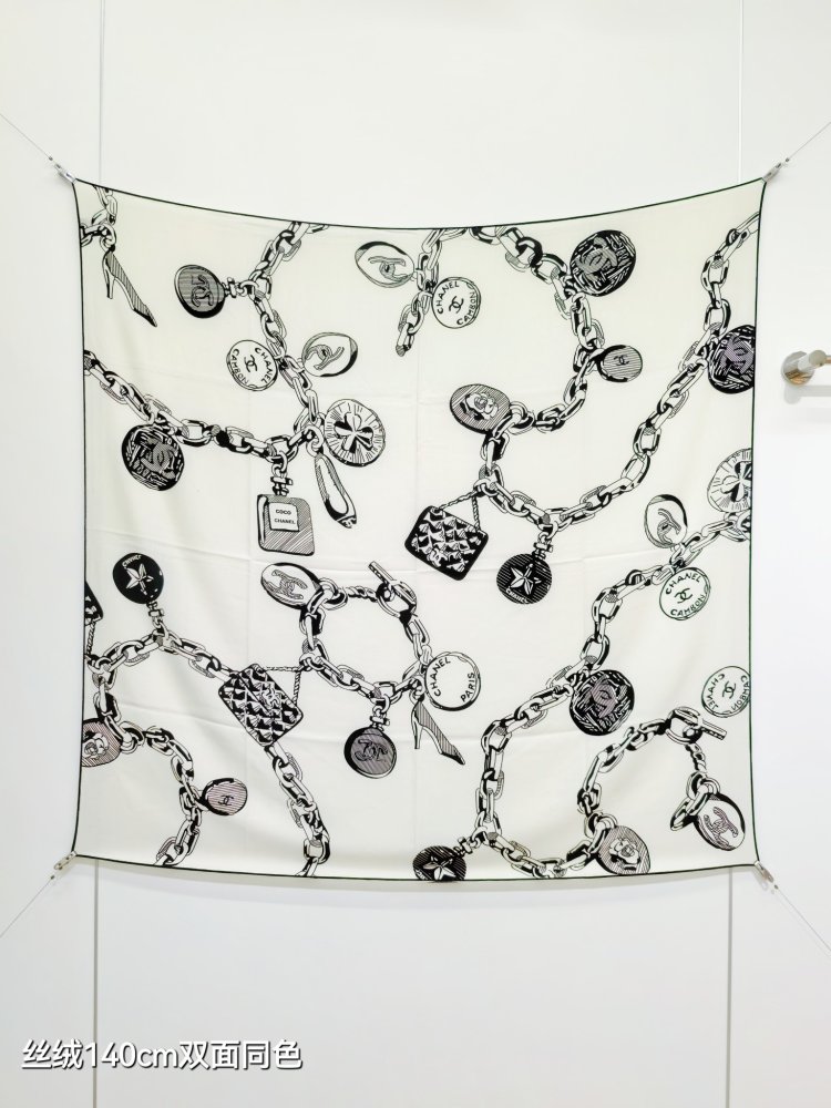 Шарф из шелка и кашемира 140х140 см