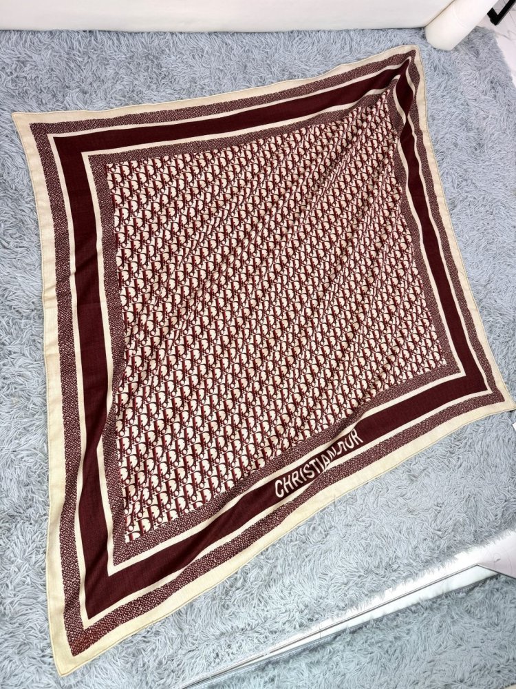 Шарф из шелка и кашемира 140х140 см фото 2