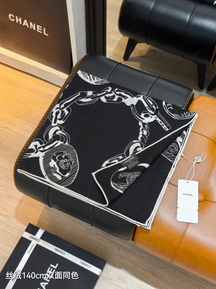 Шарф из шелка и кашемира 140х140 см фото 2