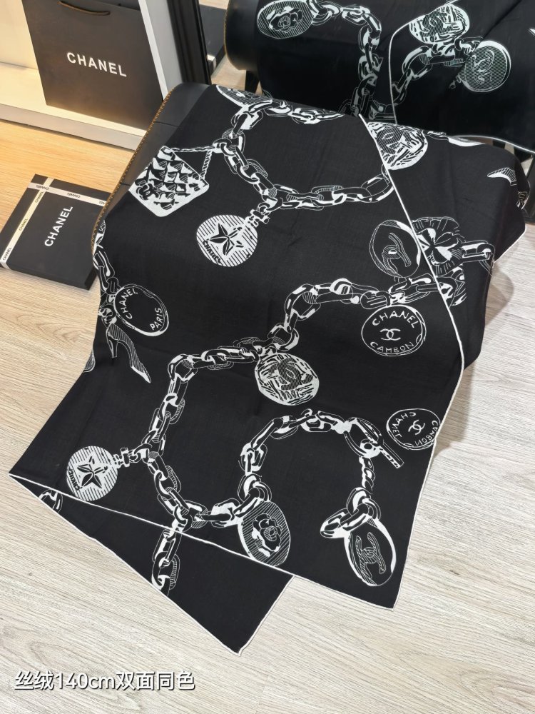 Шарф из шелка и кашемира 140х140 см фото 3