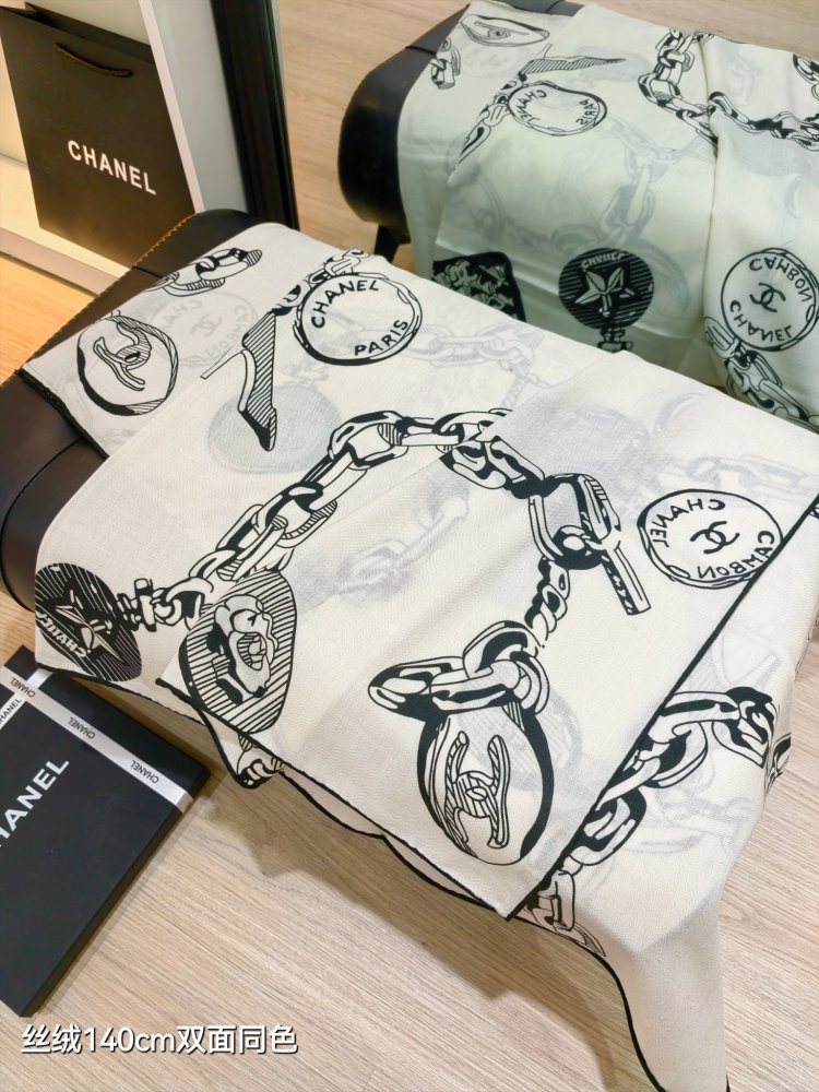 Шарф из шелка и кашемира 140х140 см фото 4