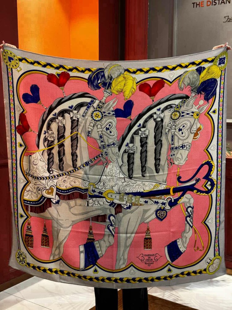 Шарф из шелка и кашемира 140х140 см фото 5