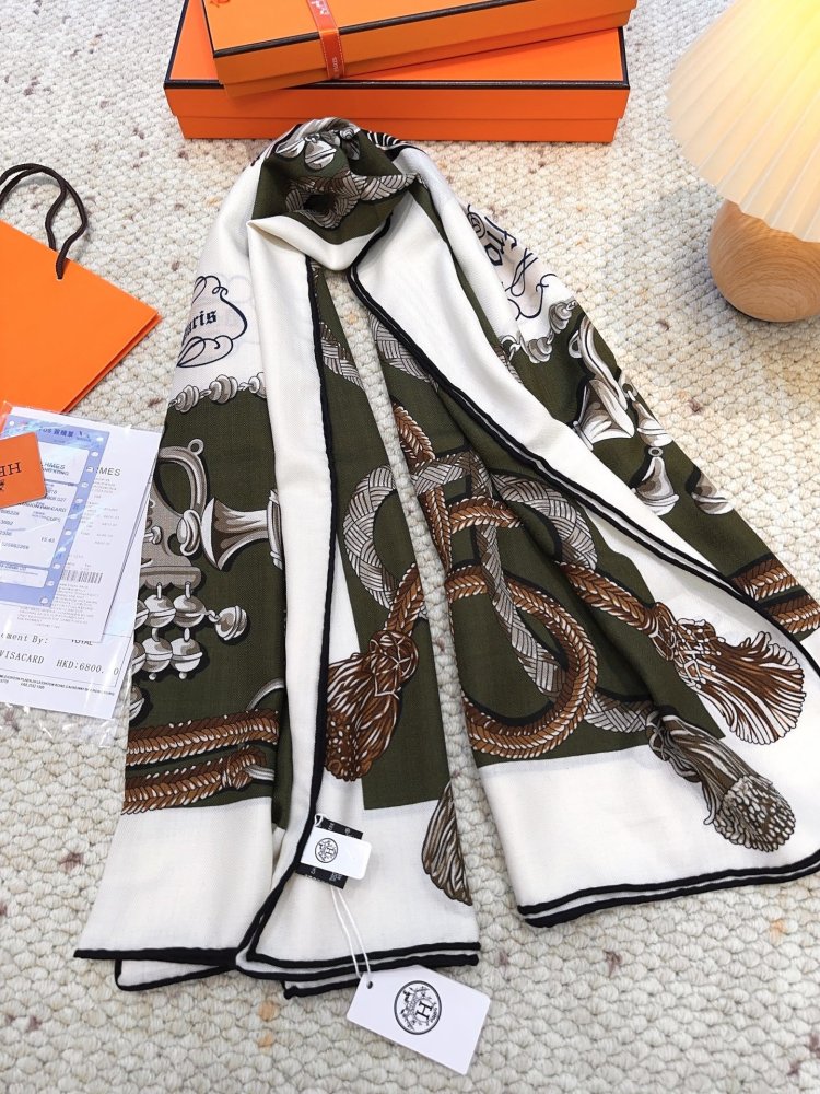 Шарф из шелка и кашемира 140х140 см фото 6