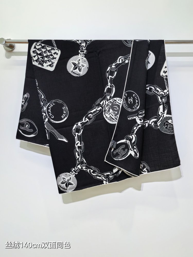 Шарф из шелка и кашемира 140х140 см фото 6