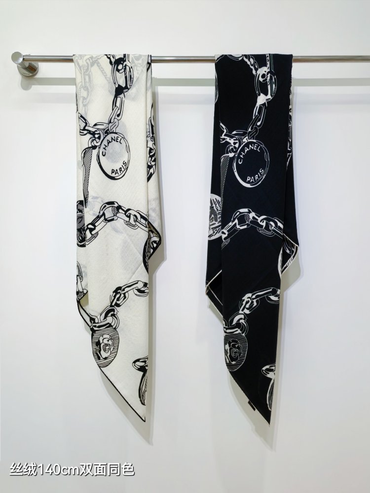 Шарф из шелка и кашемира 140х140 см фото 8